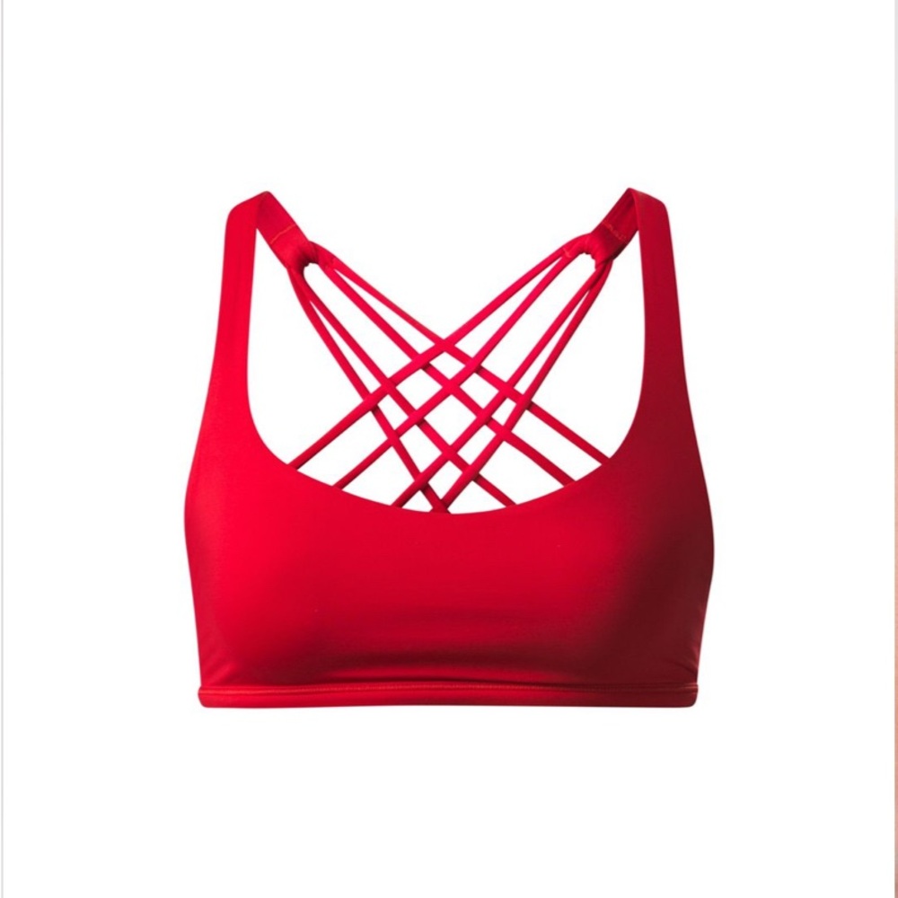 Lululemon Free To Be Bra True Red Size 6 EUC